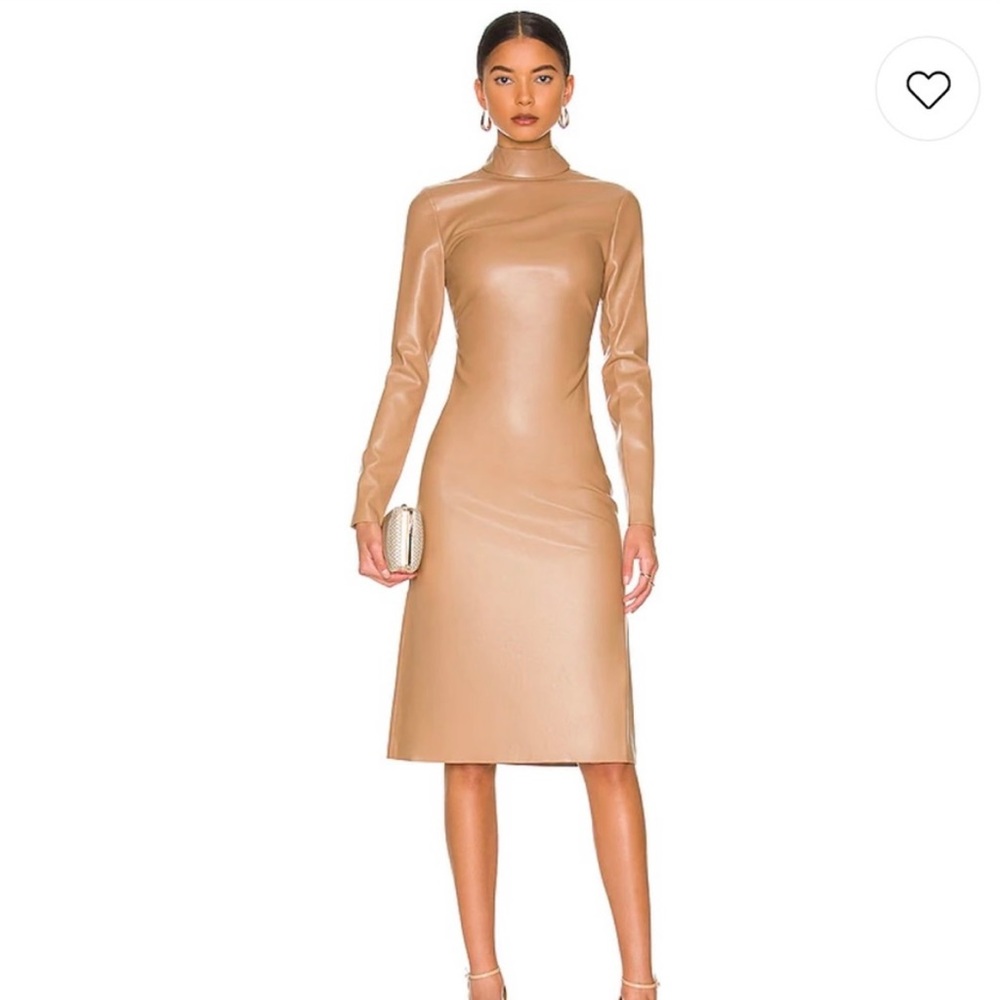 Bardot Tan leather dress